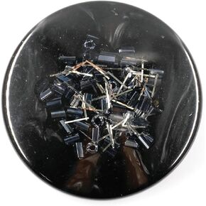 10 pcs Sequin Beads Embedded Polished Transparent Resin Flat Sewing Coat Buttons -38mm -11/2"