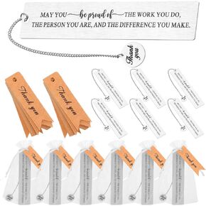 108 Pcs Teacher Appreciation Bookmarks Include 36 May You Be Proud Bookmarks 36 Thank You Cards 36 Bags Set for Instructors Appreciation Week Birthday Graduation Presents