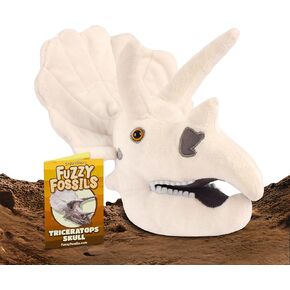 Fuzzy Fossils Triceratops Stuffed Animal, Stuffed Triceratops Plush, Dinosaur Stuffed Animal, Dinosaur Plush, Triceratops Toy, Paleontologist Gifts