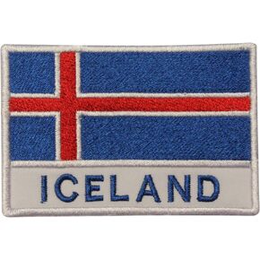 Iceland National Flag Embroidered Iron on Sew on Patch Badge for Clothes etc. 9 X 6 cm