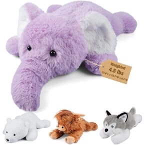 23" & 4.5 lbs Polar Bear Weighted Stuffed Animals, Cuddly & Soft Kids' Plush Toy Pillows for Companion, Large Plushies with Removable Ceramsite Bag, Gifts for Adults, Kids, Boys and Girls