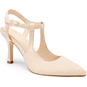 Coutgo Womens High Heels Pointed Toe Ankle Strap Pumps Patent Leather Sexy Stiletto Office Wedding Dress Shoes in Saudi Arabia