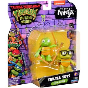 Teenage Mutant Ninja Turtles 83290 Turtle Tots Action Figure 2-Pack Featuring Leonardo and Donatello. Ideal Present for Boys 4 to 7 Years and TMNT Fans