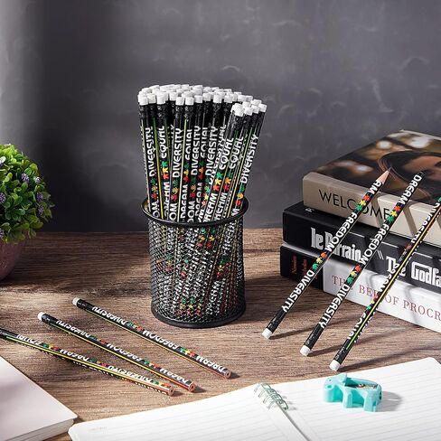 Gueevin 72 Pcs Black History Month Pencils Students Wood Pencils with Eraser School Pencils Bulk Stationery Pencil for Kids Office Classroom Gifts Party Favors in Saudi Arabia