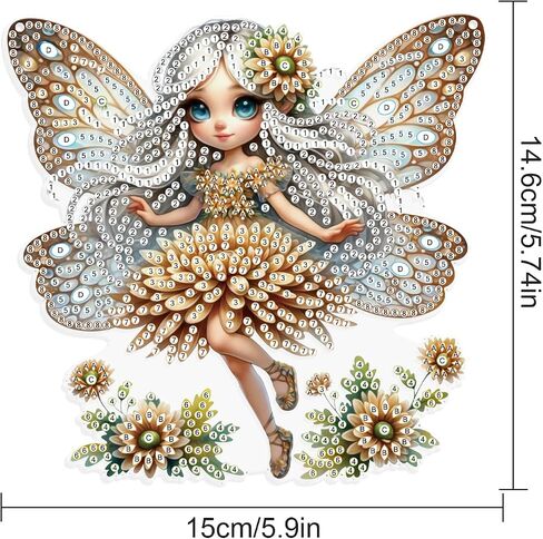 Diamond Painting Pendant Diamond Art Wind Chimes Diamond Art Special Shaped Crystal Suncatcher Garden Wind Chimes Diamond Art Suncatchers Garden Chimes Diamond Art Decor Spirit in Saudi Arabia