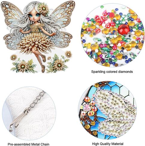 Diamond Painting Pendant Diamond Art Wind Chimes Diamond Art Special Shaped Crystal Suncatcher Garden Wind Chimes Diamond Art Suncatchers Garden Chimes Diamond Art Decor Spirit in Saudi Arabia