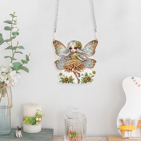 Diamond Painting Pendant Diamond Art Wind Chimes Diamond Art Special Shaped Crystal Suncatcher Garden Wind Chimes Diamond Art Suncatchers Garden Chimes Diamond Art Decor Spirit in Saudi Arabia