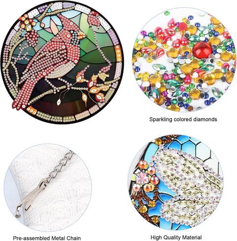 الماس اللوحة قلادة الماس الفن الرياح الدقات الماس الفن الخاص على شكل كريستال Suncatcher حديقة الرياح الدقات الماس الفن Suncatchers حديقة الدقات الماس الفن ديكور الروح in Kuwait