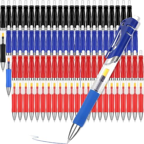 Geyoga 90 Pcs Gel Ink Pens Bulk Fine Point 0.5mm Metal Tip Retractable Gel Ballpoint Pens with Rubber Grip for Office Back to School(Black) in Saudi Arabia