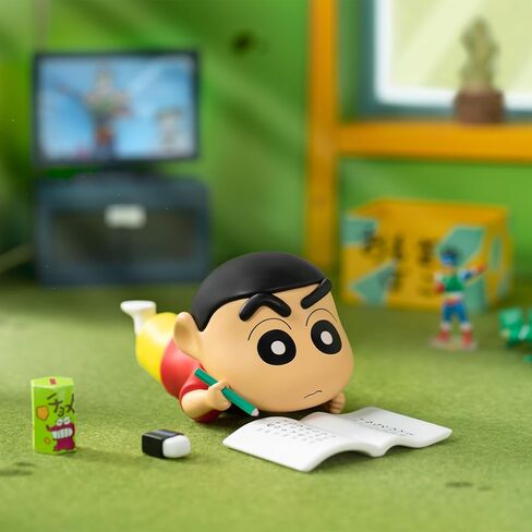 52TOYS تلوين شينشان الحياة اليومية سلسلة 3، 1 قطعة عمل الشكل لعبة تحصيل Kawaii الإبداعية هدية غرفة ديكور سطح المكتب الديكور 3.3 بوصة، هدية لحفلة عيد ميلاد in Kuwait