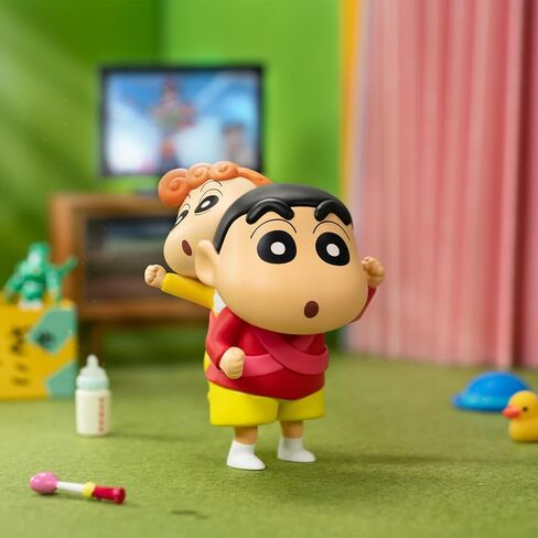 52TOYS تلوين شينشان الحياة اليومية سلسلة 3، 1 قطعة عمل الشكل لعبة تحصيل Kawaii الإبداعية هدية غرفة ديكور سطح المكتب الديكور 3.3 بوصة، هدية لحفلة عيد ميلاد in Kuwait