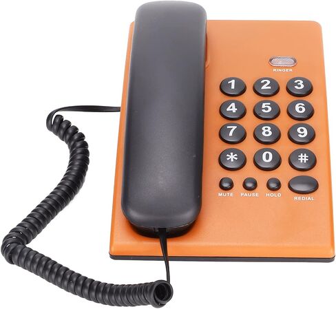 KXT504 خط أرضي منزلي، هاتف منزلي سلكي متعدد الوظائف مع سماعة مغناطيسية مزدوجة هاتف مكتبي سلكي لمكتب الفندق () (#1) in Kuwait