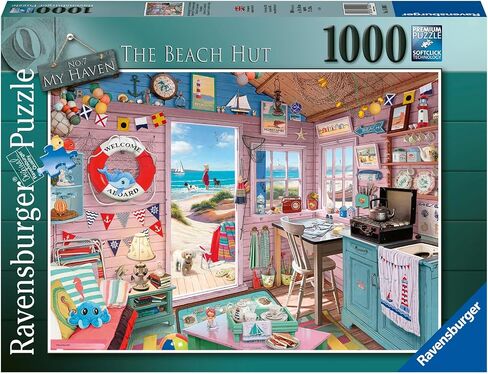 Ravensburger My Haven No.7: My Beach Hut 1000 Piece Jigsaw Puzzle for Adults - 12000032 - Handcrafted Tooling, Made in Germany, Every Piece Fits Together Perfectly in Saudi Arabia