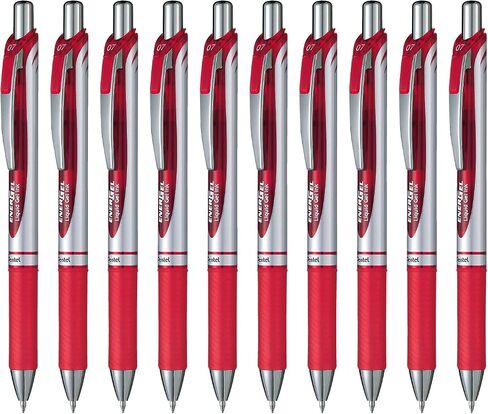 Pentel BL77-B EnerGel Ink Ballpoint Pen, 0.7 Red, 10 Pieces in Saudi Arabia