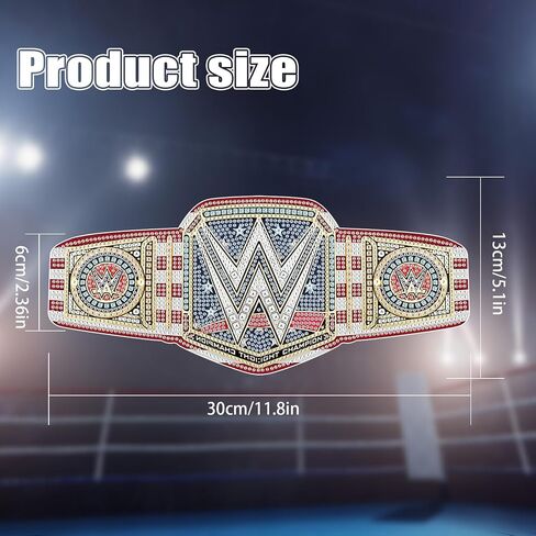 DIY Belt Diamond Art Painting Ornament Kit, 5D DIY Diamond Waistband Universal Champion Diamond Art Acrylic Belt for Men Women for Xmas Home Desktop Decoration Ornament Gift in Saudi Arabia