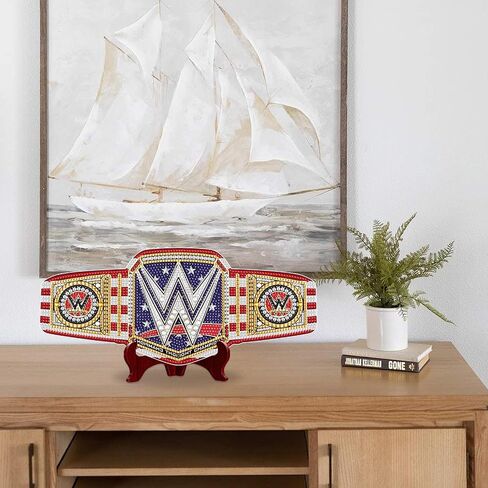 DIY Belt Diamond Art Painting Ornament Kit, 5D DIY Diamond Waistband Universal Champion Diamond Art Acrylic Belt for Men Women for Xmas Home Desktop Decoration Ornament Gift in Saudi Arabia