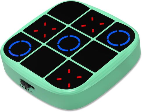 Tic Tac Toe Bolt Game, 4-in-1 Handheld Puzzle Game Console,Electronic Tic Tac Toe Game for Educational and Memory Growth, Portable Travel Games for Car Ride, Board Games for Kids and Adults(Cyan) in Saudi Arabia