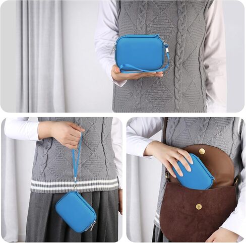 Hard Case for Bitzee Disney Interactive Toy/Bitzee Magicals Toy/Bitzee Toy Digital Pet for Kids, Electronic Pets Travel Storage Bag Box Holder, Mesh Pocket fits Batteries, Black+Purple in Kuwait