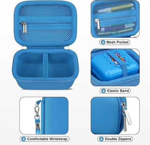 Hard Case for Bitzee Disney Interactive Toy/Bitzee Magicals Toy/Bitzee Toy Digital Pet for Kids, Electronic Pets Travel Storage Bag Box Holder, Mesh Pocket fits Batteries, Black+Purple in Kuwait