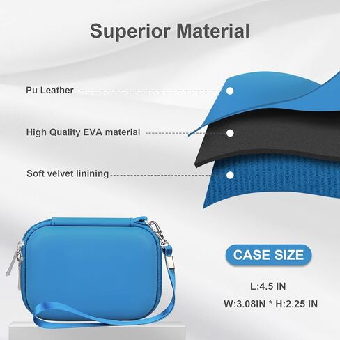 Hard Case for Bitzee Disney Interactive Toy/Bitzee Magicals Toy/Bitzee Toy Digital Pet for Kids, Electronic Pets Travel Storage Bag Box Holder, Mesh Pocket fits Batteries, Black+Purple in Kuwait