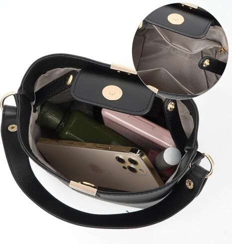 LABANCA Women Retro Alligator Bucket Bags Crocodile Pattern Designer Shoulder Bag Ladies PU Purse Crossbody Wallet Bag in Kuwait