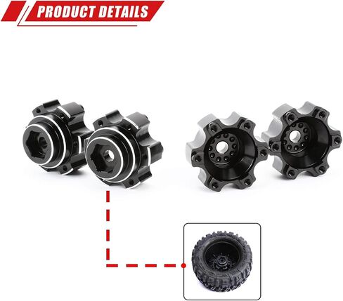 RCAWD for Pro-Line 1/10 6x30 إلى 12 مللي متر محولات سداسية لعجلة الألومنيوم (عريضة) ترقيات الأجزاء #PRO633701 in Saudi Arabia