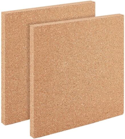 OLYCRAFT 2Pcs Square Bulletin Boards 7.9x7.9 Inch Self Adhesive Wood Cork Sheets 0.6 Inch Thick Square Cork Board Cork Tiles for Wall Decoration Party and DIY Crafts Supplies in Saudi Arabia