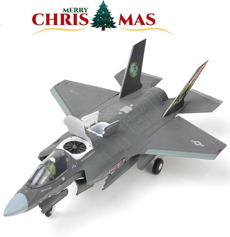 NUOTIE F-35B Lightning II 1:72 مجموعة نماذج مقاتلة من سلاح الجو الملكي نموذج طائرة مصبوبة مع دعامة، هدية للطيارين العسكريين (F-35B 138EAW) in Kuwait