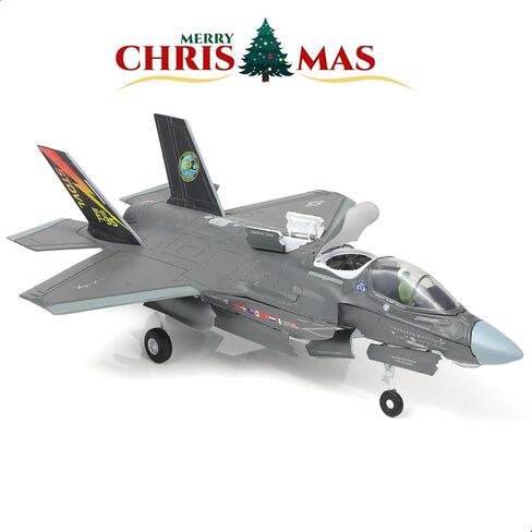 NUOTIE F-35B Lightning II 1:72 مجموعة نماذج مقاتلة من سلاح الجو الملكي نموذج طائرة مصبوبة مع دعامة، هدية للطيارين العسكريين (F-35B 138EAW) in Kuwait