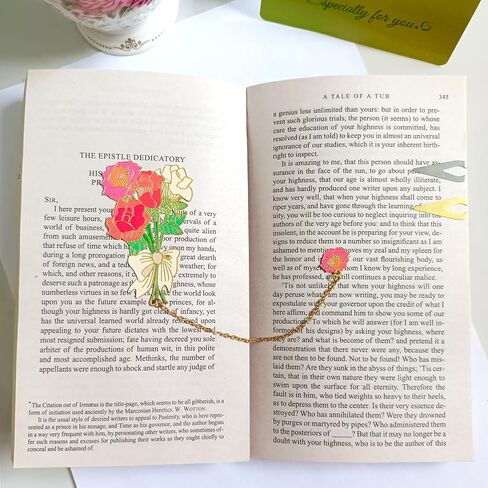 Metal Flower Bookmarks for Women Mother's Day, Book Marker Unique Birthday Gifts for Girl, Book Lovers, Teacher Appreciation Gifts Thank You Presents for Readers Lovers Friends - Van Gogh Rose in Saudi Arabia