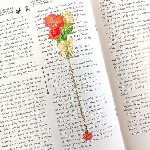 Metal Flower Bookmarks for Women Mother's Day, Book Marker Unique Birthday Gifts for Girl, Book Lovers, Teacher Appreciation Gifts Thank You Presents for Readers Lovers Friends - Van Gogh Rose in Saudi Arabia