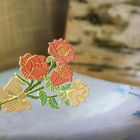 Metal Flower Bookmarks for Women Mother's Day, Book Marker Unique Birthday Gifts for Girl, Book Lovers, Teacher Appreciation Gifts Thank You Presents for Readers Lovers Friends - Van Gogh Rose in Saudi Arabia