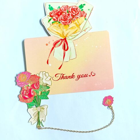Metal Flower Bookmarks for Women Mother's Day, Book Marker Unique Birthday Gifts for Girl, Book Lovers, Teacher Appreciation Gifts Thank You Presents for Readers Lovers Friends - Van Gogh Rose in Saudi Arabia