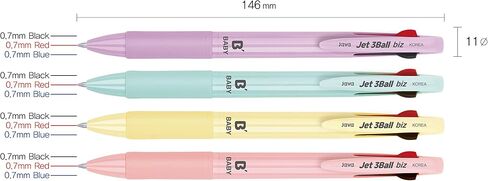 JVPEN Ballpoint Pen Office Supplies - Consistent Smooth Writing, Jet-line series, no smudge, smooth writing pens, for teacher, study, work place, business, Vivid Ink (0.7mm Black_12Pack) in Kuwait