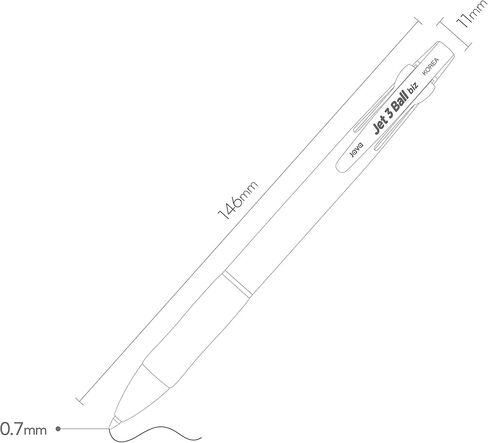 JVPEN Ballpoint Pen Office Supplies - Consistent Smooth Writing, Jet-line series, no smudge, smooth writing pens, for teacher, study, work place, business, Vivid Ink (0.7mm Black_12Pack) in Kuwait