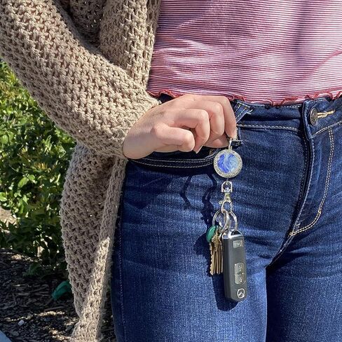 Finders Key Purse - Women’s Key Finder, Key Holder, Key Ring, Cute Keychain, Keychain, Accessories, Car Keys Keychain, Key Hook, Bling, Black & Silver in Saudi Arabia