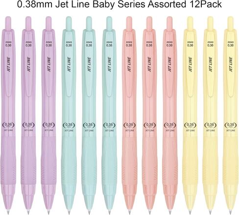 JVPEN Ballpoint Pen Office Supplies - Consistent Smooth Writing, Jet-line series, no smudge, smooth writing pens, for teacher, study, work place, business, Vivid Ink (0.7mm Black_12Pack) in Kuwait