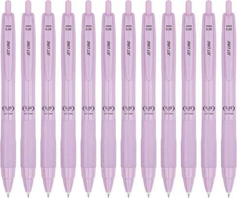 JVPEN Ballpoint Pen Office Supplies - Consistent Smooth Writing, Jet-line series, no smudge, smooth writing pens, for teacher, study, work place, business, Vivid Ink (0.7mm Black_12Pack) in Kuwait