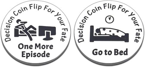 Valentines Gifts for Him Her Girlfriend Boyfriend Funny Stocking Stuffers for Teenage Boy Girls Gifts Idea Christmas Women Men Double-Sided Decision Coin for Daughter Son TV Lovers Friends Birthday in Saudi Arabia