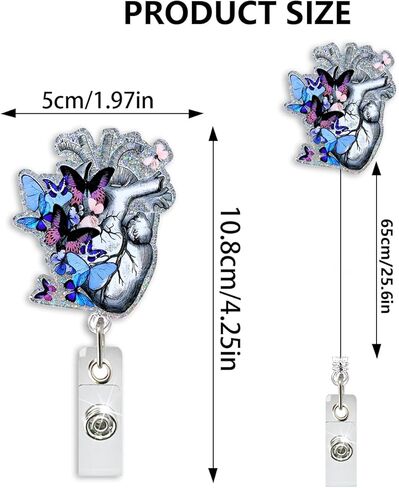 Flower Brain Badge Reel, Work Badge Holder Retractable Clip, Cute Pediatric Flower Badge Reel, Nurse Badge Reel, Nursing Student ID Brain Flower Badge Clip, RN LPN CNA Worker Nurse Badge Accessories in Kuwait