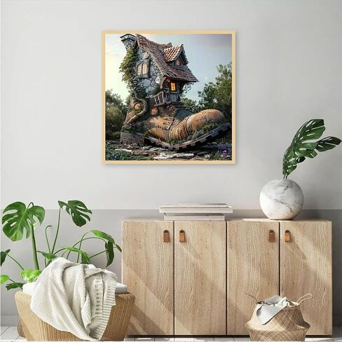 JFYHAB 5D حذاء الماس الفن الحلي مجموعات، منزل DIY الماس الفن اللوحة الماس الفن عيد الميلاد 5D منزل الماس الفن الثلج الماس الفن مجموعات الصورة الحرفية لديكور جدار المنزل 12 بوصة in Kuwait