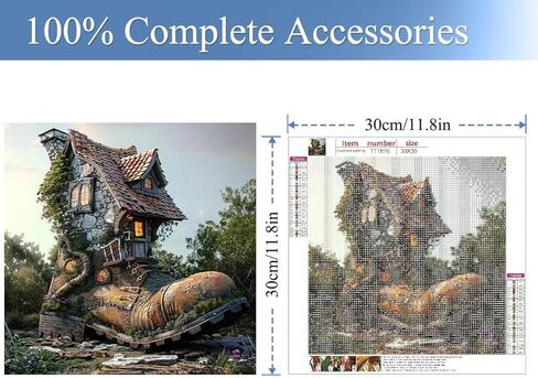 JFYHAB 5D حذاء الماس الفن الحلي مجموعات، منزل DIY الماس الفن اللوحة الماس الفن عيد الميلاد 5D منزل الماس الفن الثلج الماس الفن مجموعات الصورة الحرفية لديكور جدار المنزل 12 بوصة in Kuwait