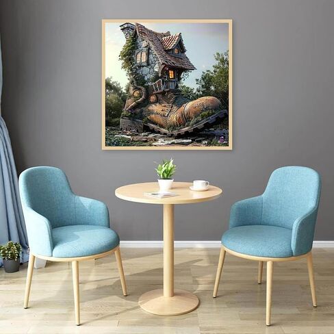 JFYHAB 5D حذاء الماس الفن الحلي مجموعات، منزل DIY الماس الفن اللوحة الماس الفن عيد الميلاد 5D منزل الماس الفن الثلج الماس الفن مجموعات الصورة الحرفية لديكور جدار المنزل 12 بوصة in Kuwait