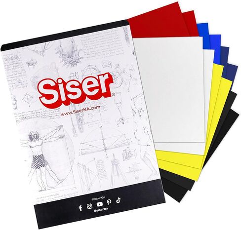 ملاءة Siser EasyWeed مقاس 11.8 بوصة × 12 بوصة - ألوان أساسية (12 عبوة) in Saudi Arabia