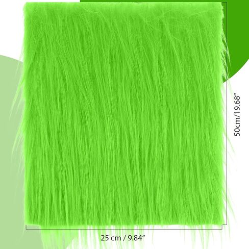 Green Faux Fur Fabric 10x20inch Pre-Cut Craft Fake Fur Fabric for Crafts,Costume,Camera Floor,Gnomes,Decoration Plush Fabric，Santa Fur for Therian Mask for Christmas Halloween DIY(Green) in Saudi Arabia