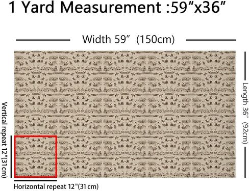 Western Cowboy Decorative Waterproof Outdoor Fabric 1 Yard for Chairs, Western Fabric by The Yard Vintage Western Cowboy Upholstery Fabric for Brown Farmhouse Outdoor Fabric in Kuwait