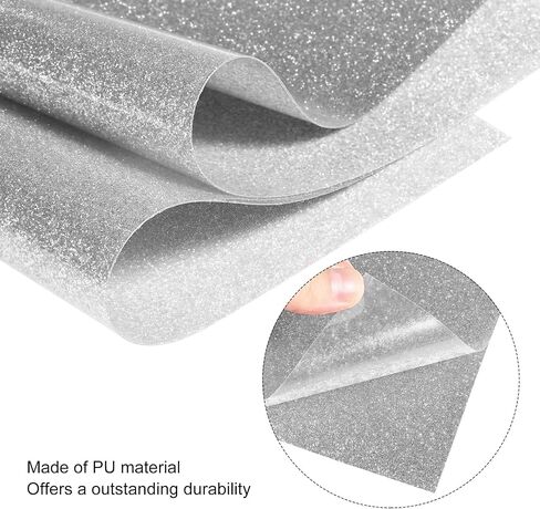 MECCANIXITY 8 Pcs Heat Transfer Vinyl, 12" x 12" Glitter HTV Vinyl Iron on Vinyl Bundle Sheets for DIY Shirts, Bags, Socks, Purple in Saudi Arabia