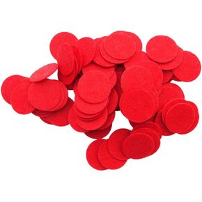 Playfully Ever After 1 Inch Red 100pc Stiff Felt Circles