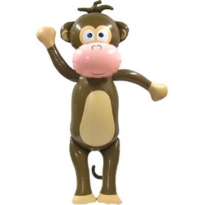 Forest & Twelfth Kids Giant 57 inch Inflatable Monkey – Fun Jungle Animal Toy for Use as Party Favor, Room Décor, Gift, Prize – Ideal for Kids and Toddlers Aged 5+ Years