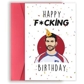 Humorous Roy Kent Birthday Card for Him Her, Rude Ted Lasso TV Show for TV Fans, Special Bday Card Gifts with Envelope